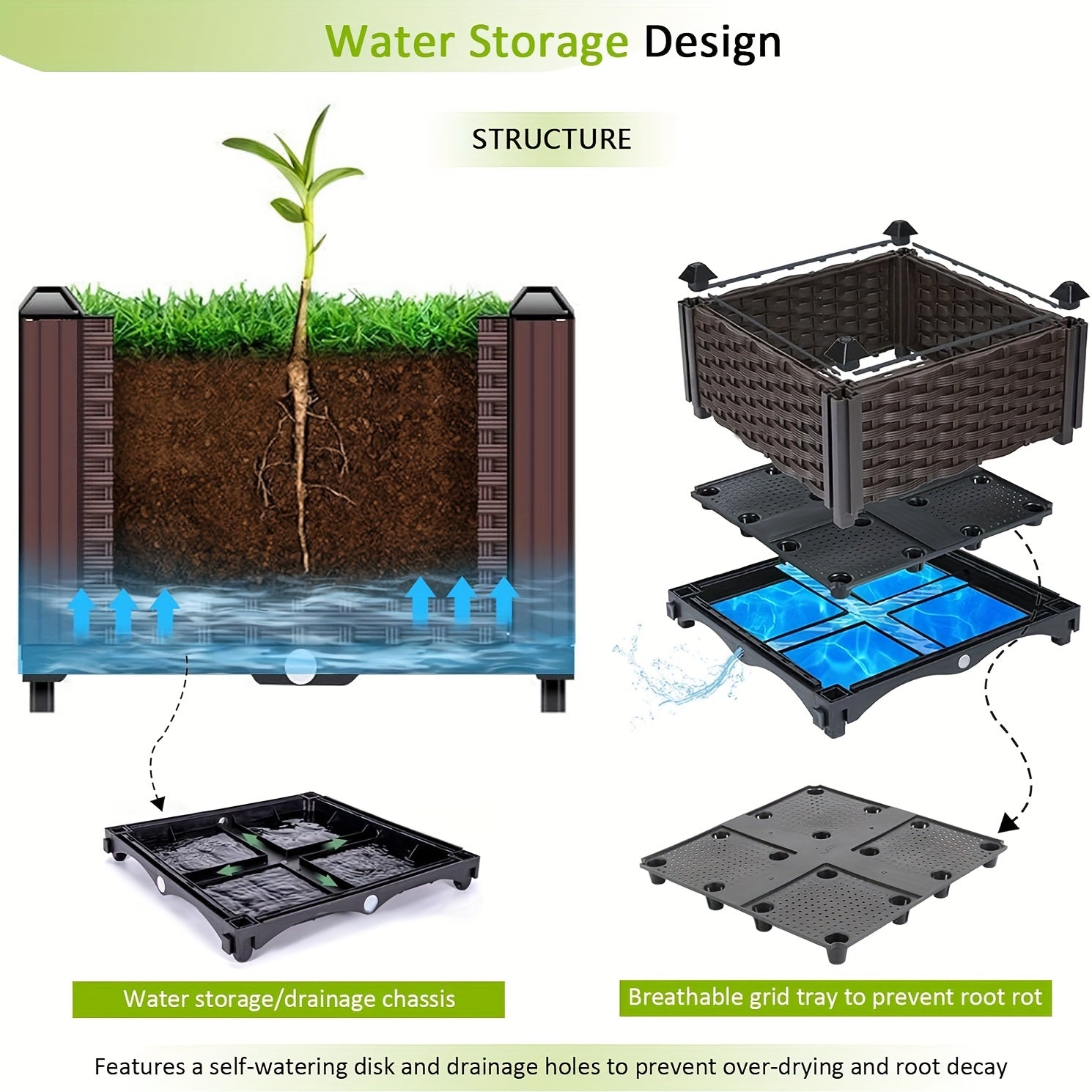 Raised Garden Planter with Legs