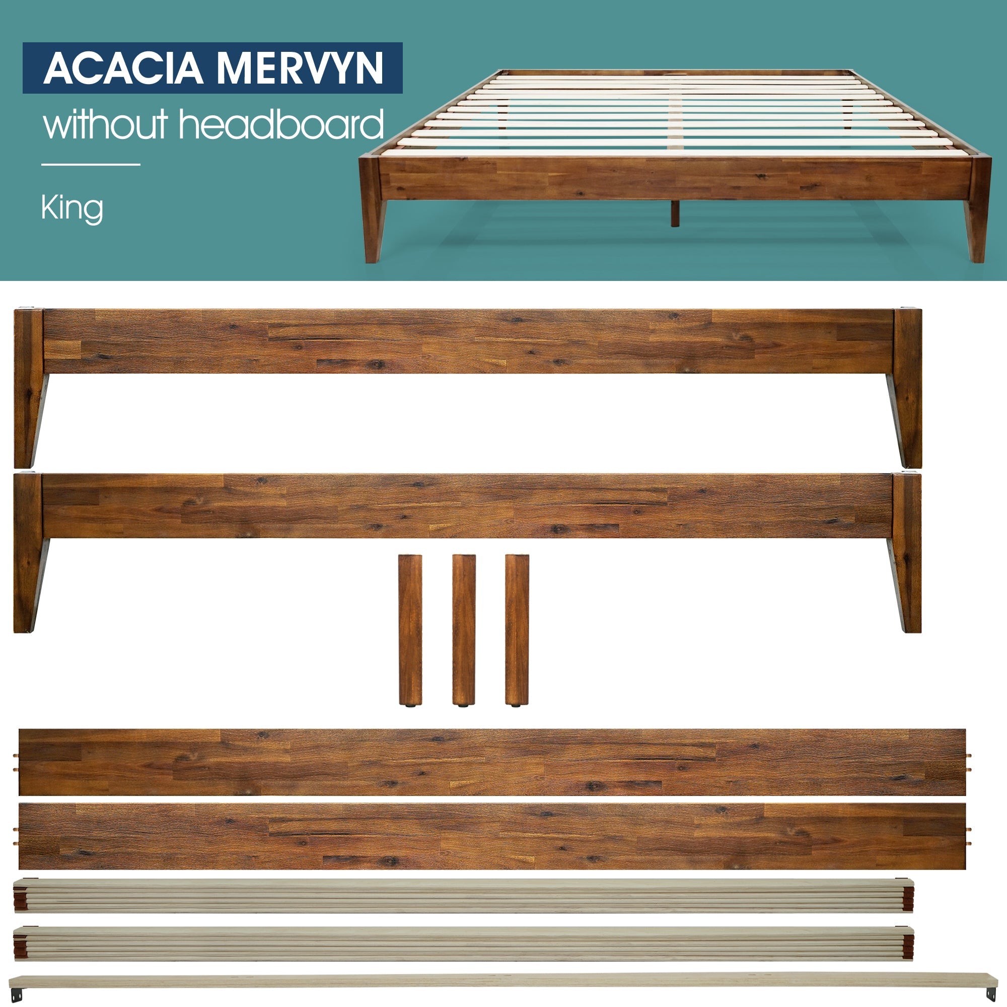 Mervyn Solid Wood Bed Frame