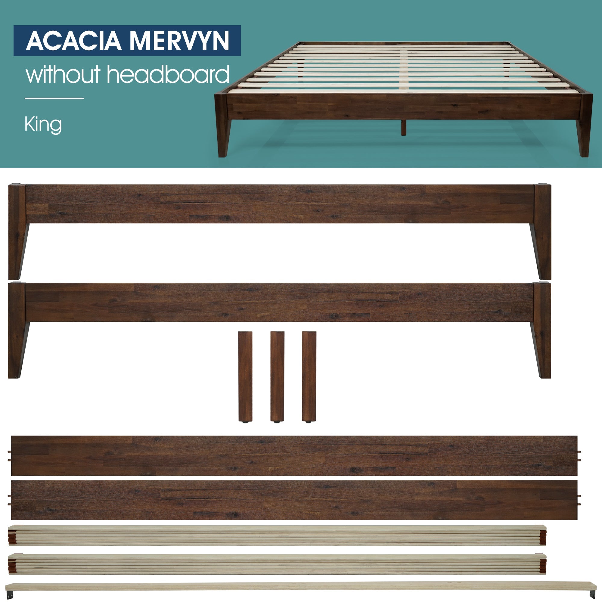 Mervyn Solid Wood Bed Frame