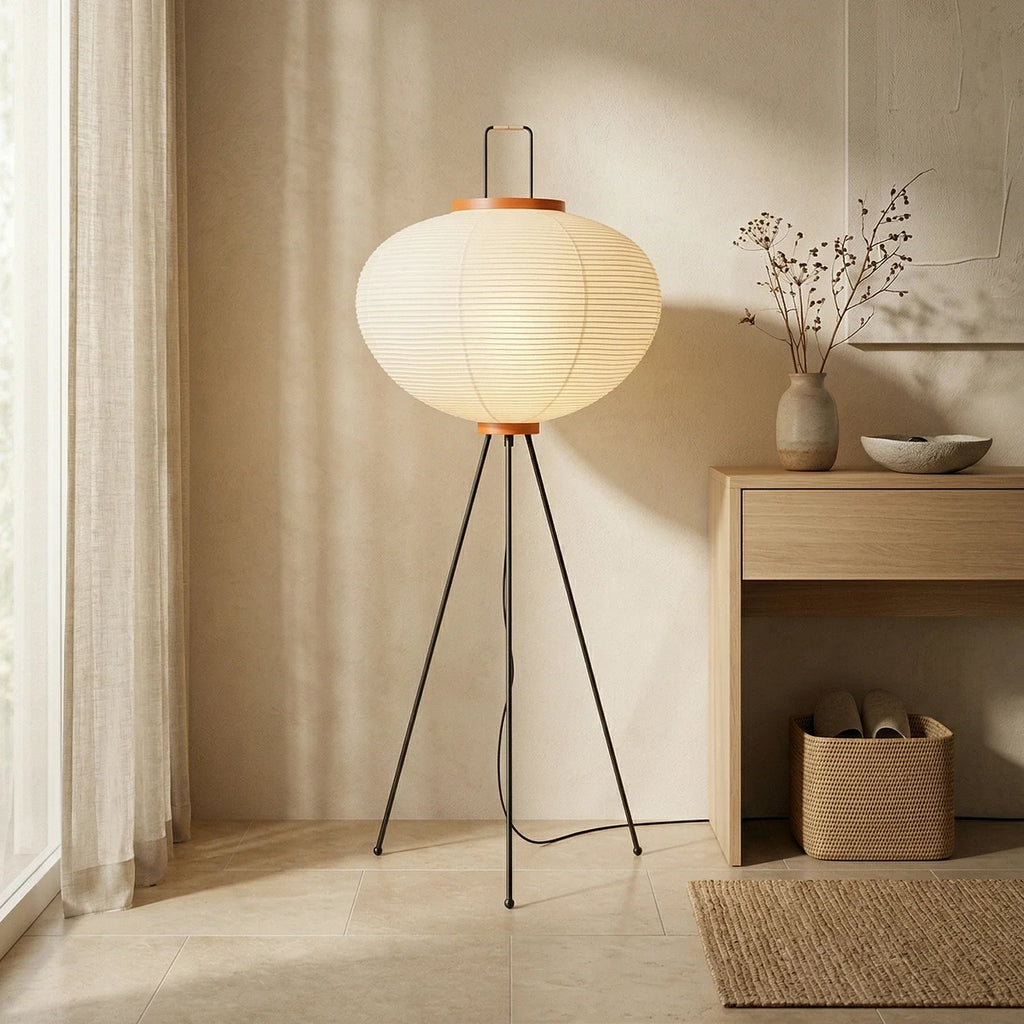 Rice Paper Minimalist Paper Floor Lamp