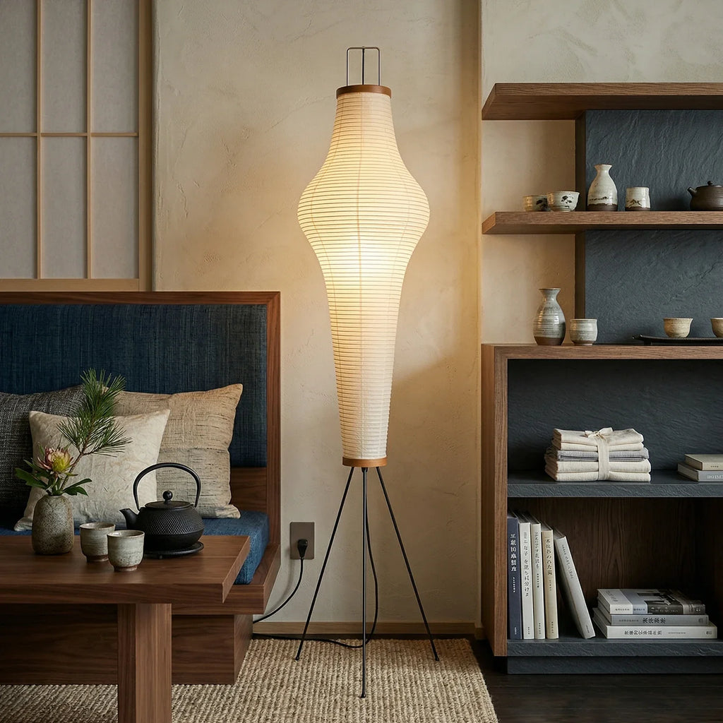 Rice Paper Minimalist Paper Floor Lamp