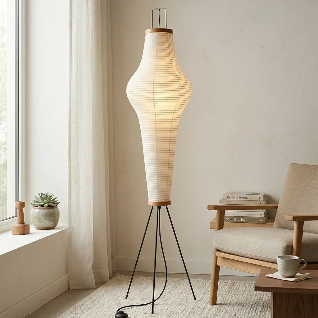Rice Paper Minimalist Paper Floor Lamp