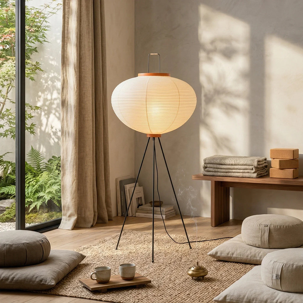 Rice Paper Minimalist Paper Floor Lamp