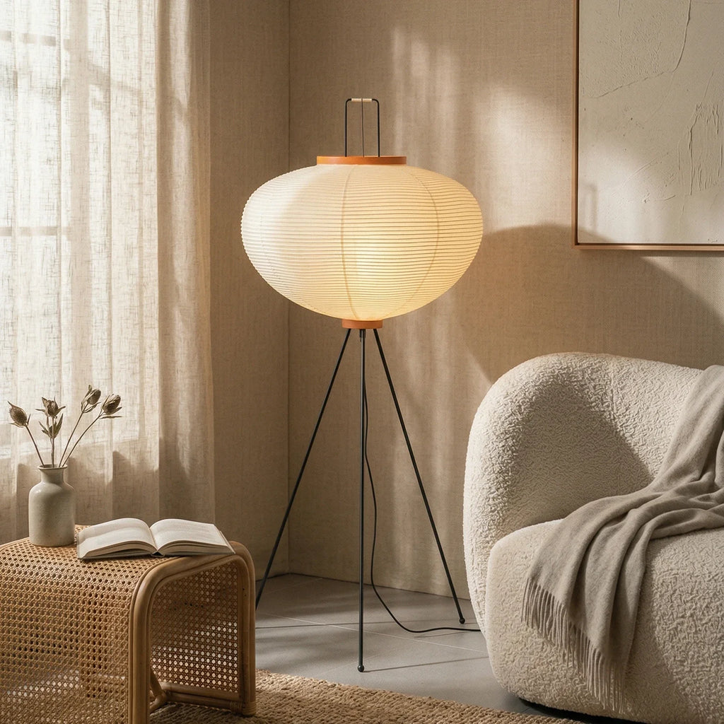 Rice Paper Minimalist Paper Floor Lamp