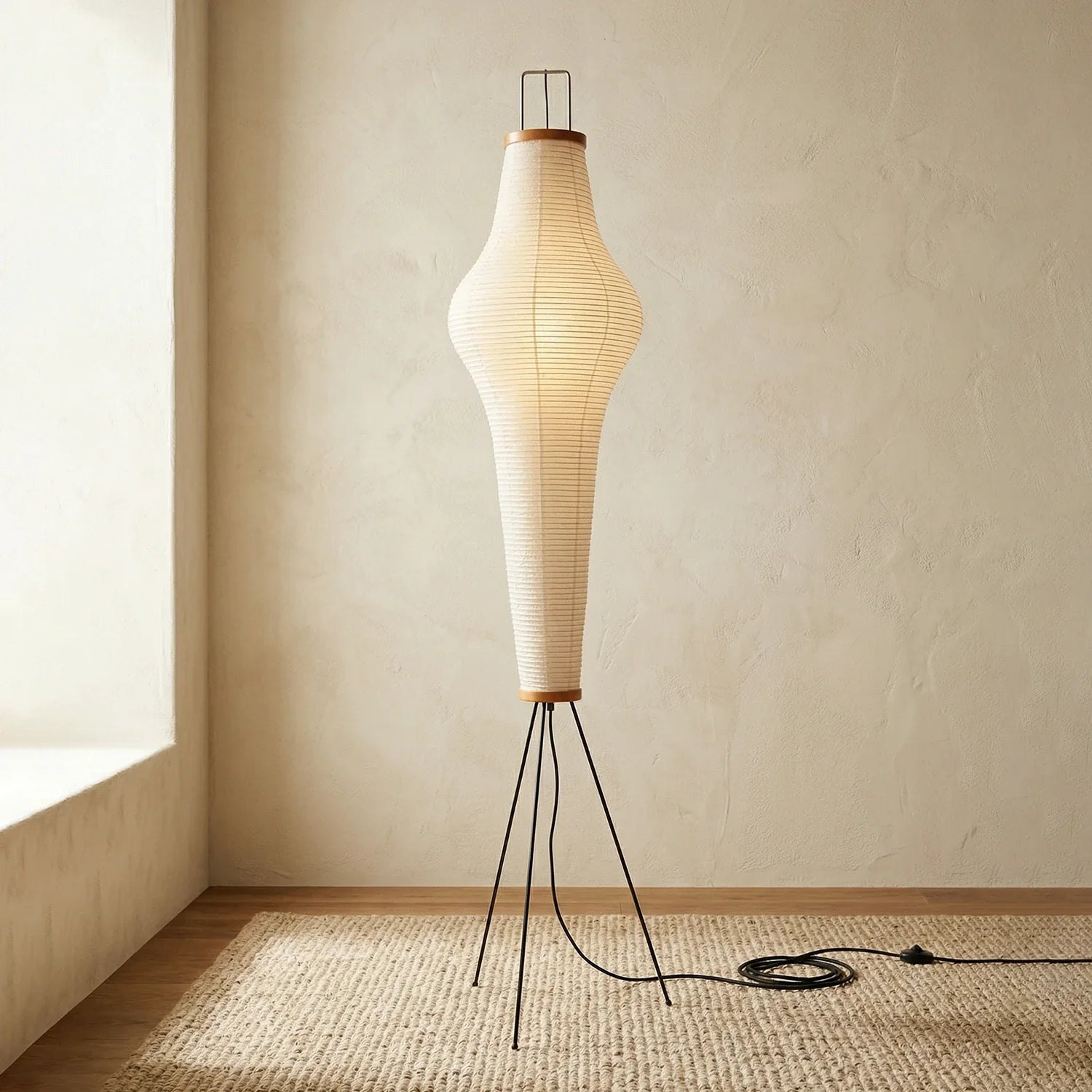 Rice Paper Minimalist Paper Floor Lamp