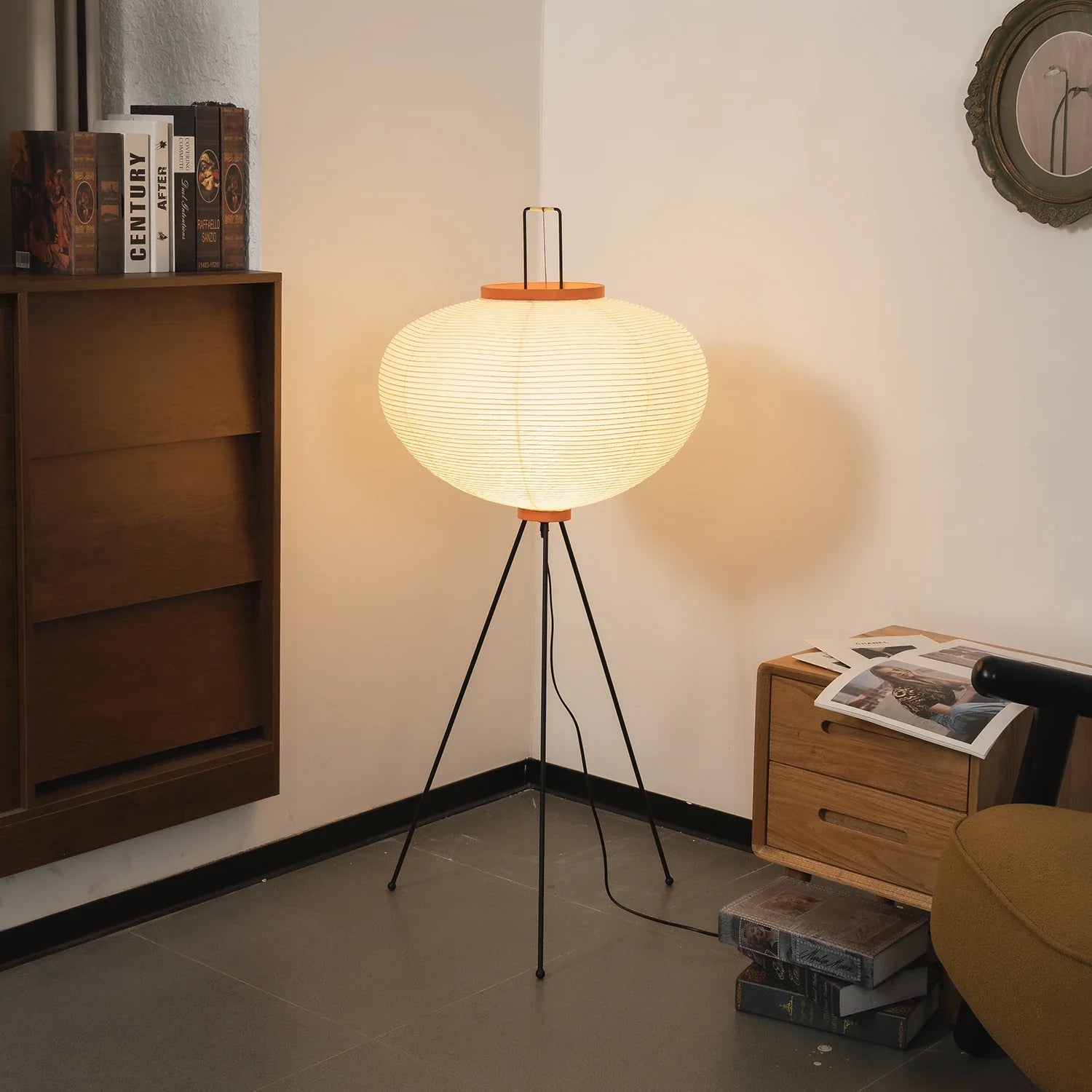 Rice Paper Minimalist Paper Floor Lamp