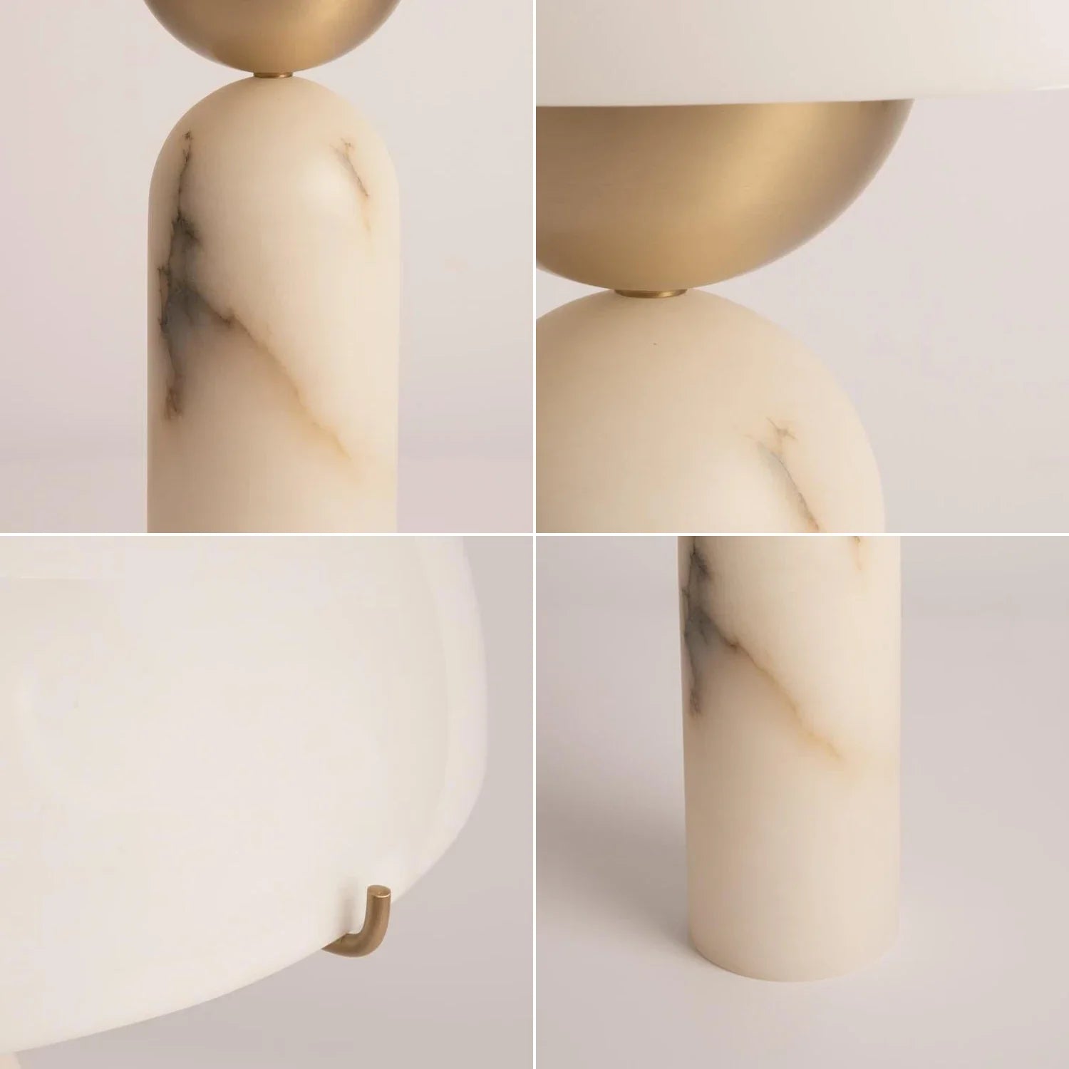 Alabaster Peono Dome Table Lamp