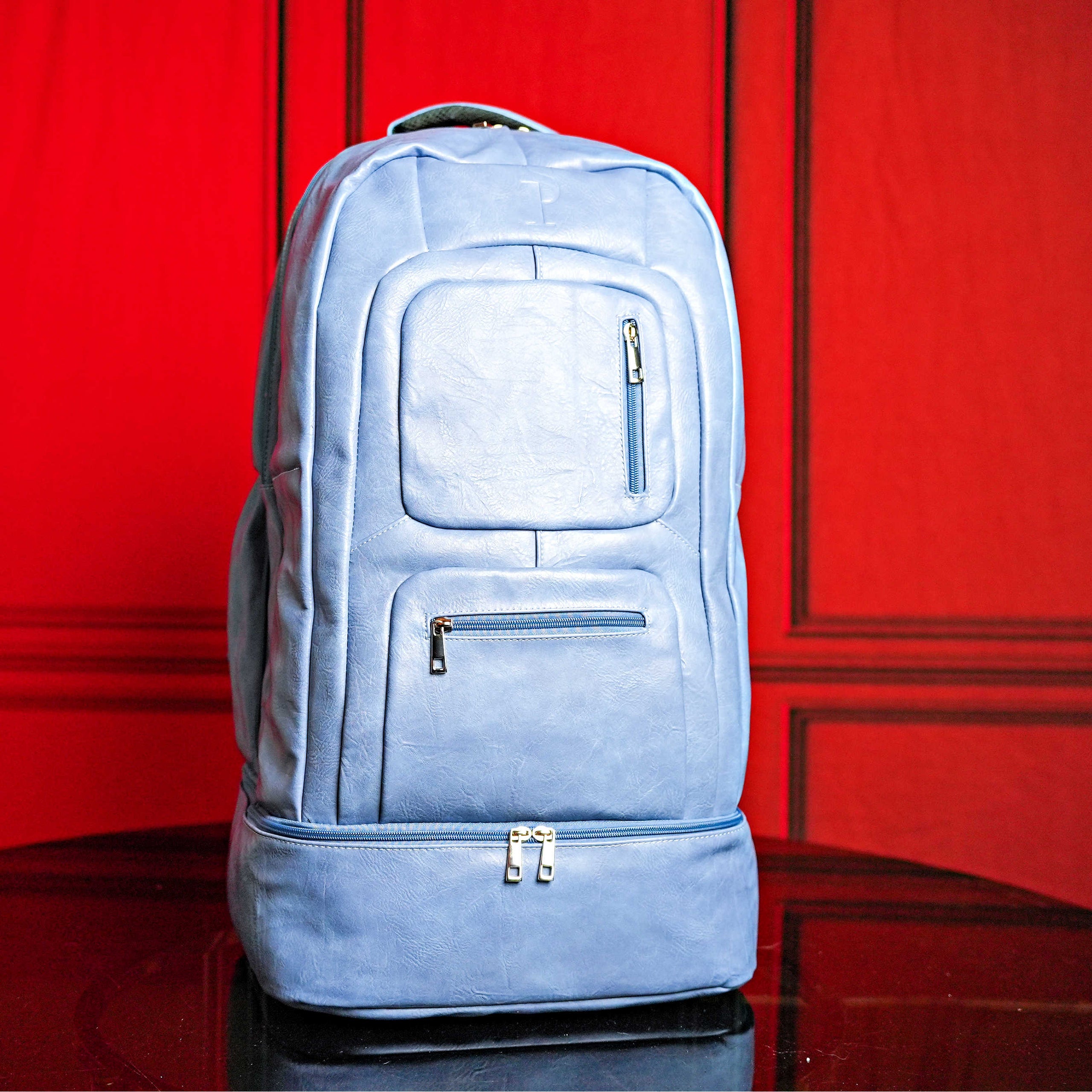 Baby Blue Leather Patented Carry-On Backpack (Only 300 Made)