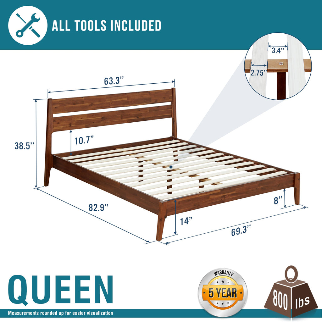 Callisto Solid Wood Bed Frame