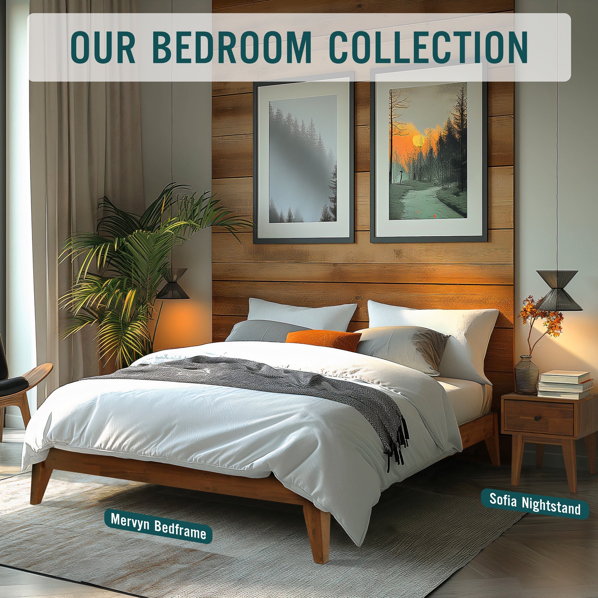 Mervyn Solid Wood Bed Frame