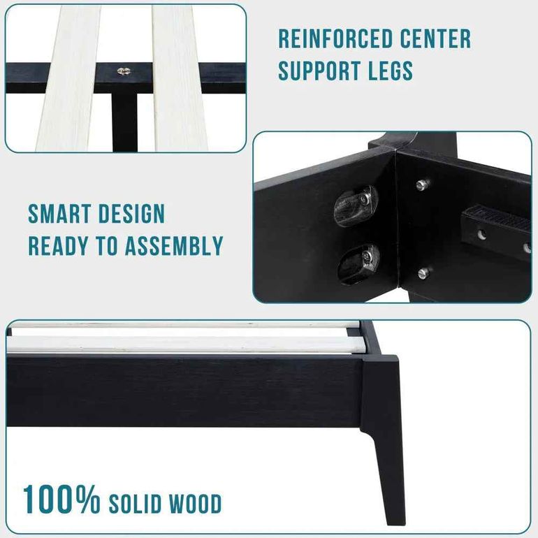 Callisto Solid Wood Bed Frame