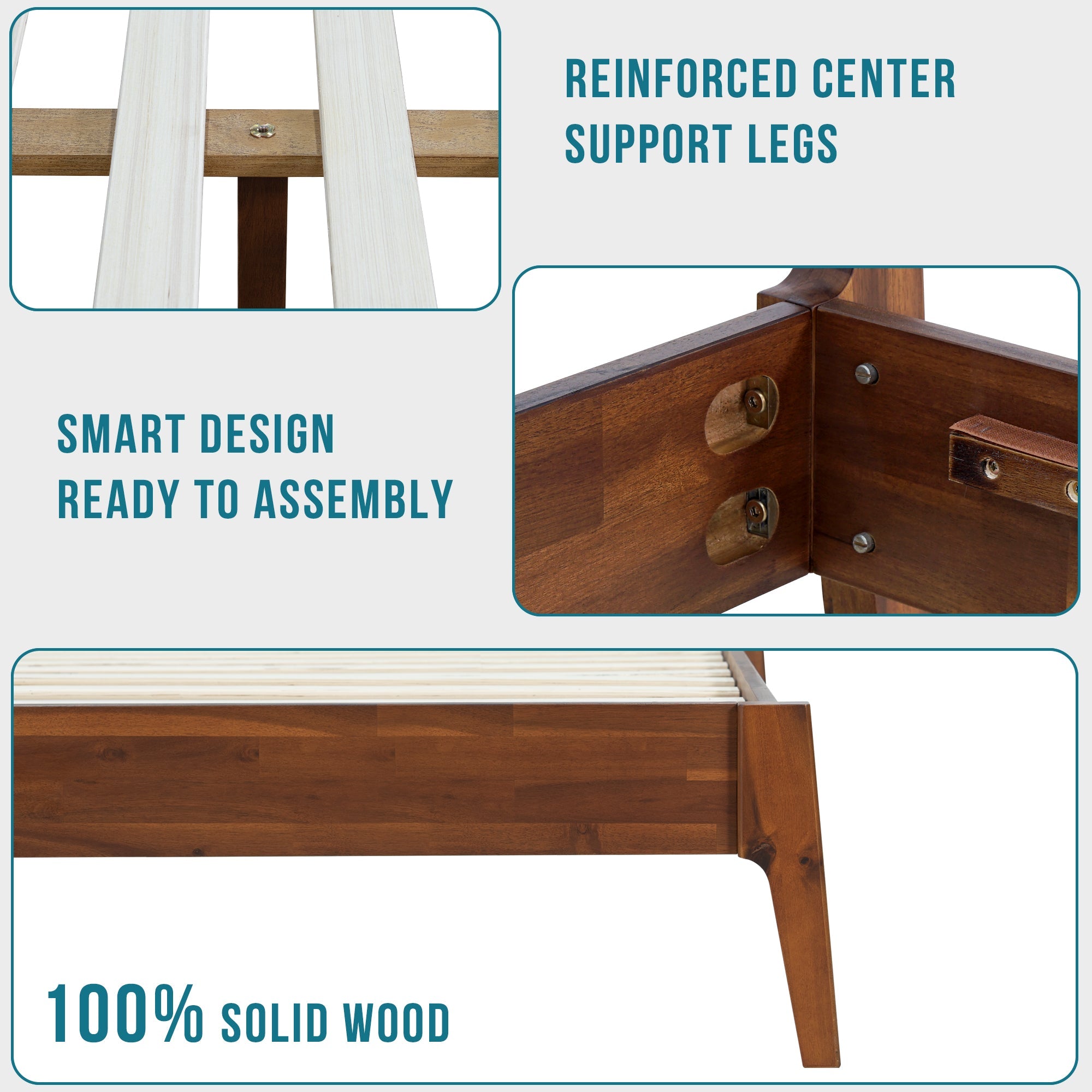 Callisto Solid Wood Bed Frame