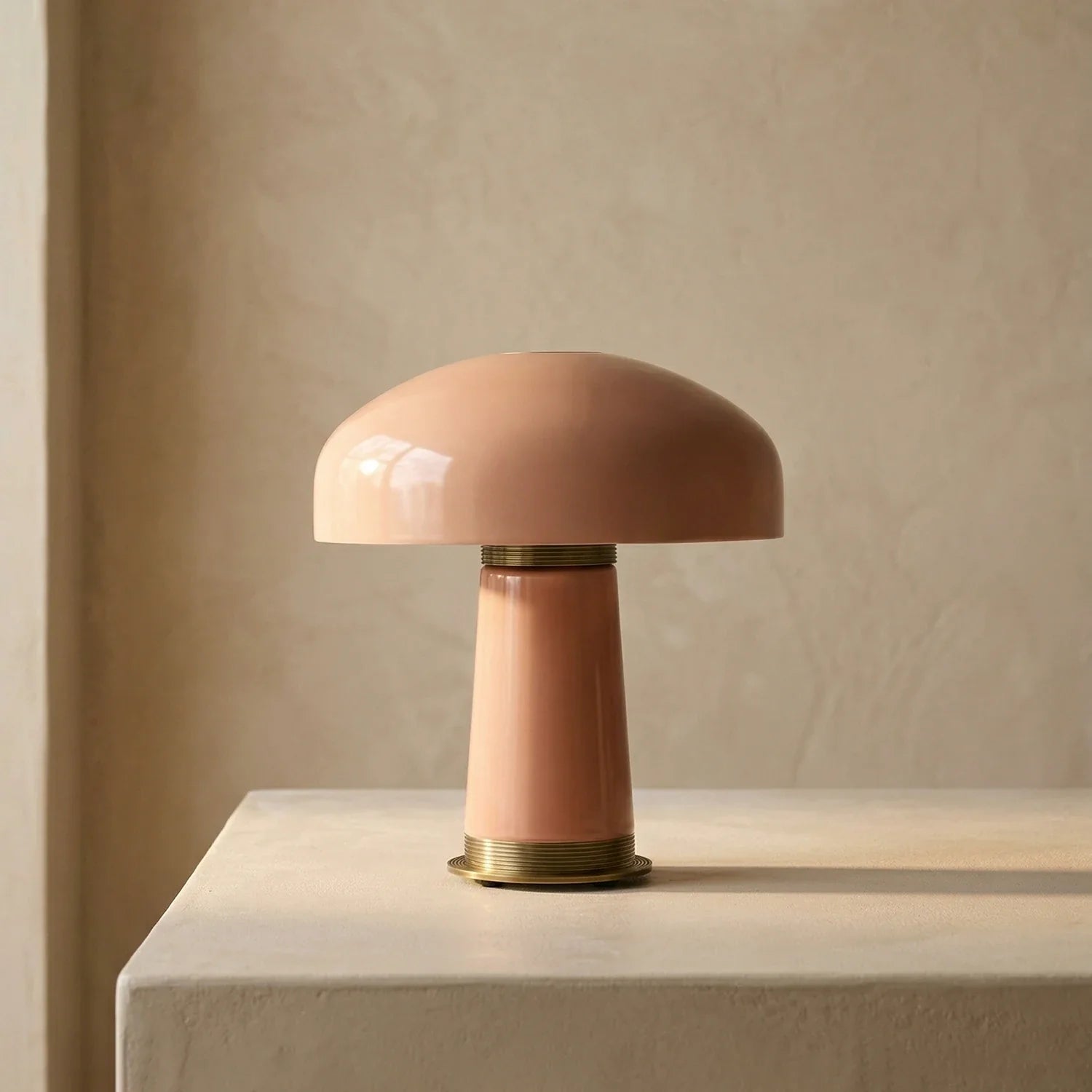 Glass Mushroom Dome Table Lamp