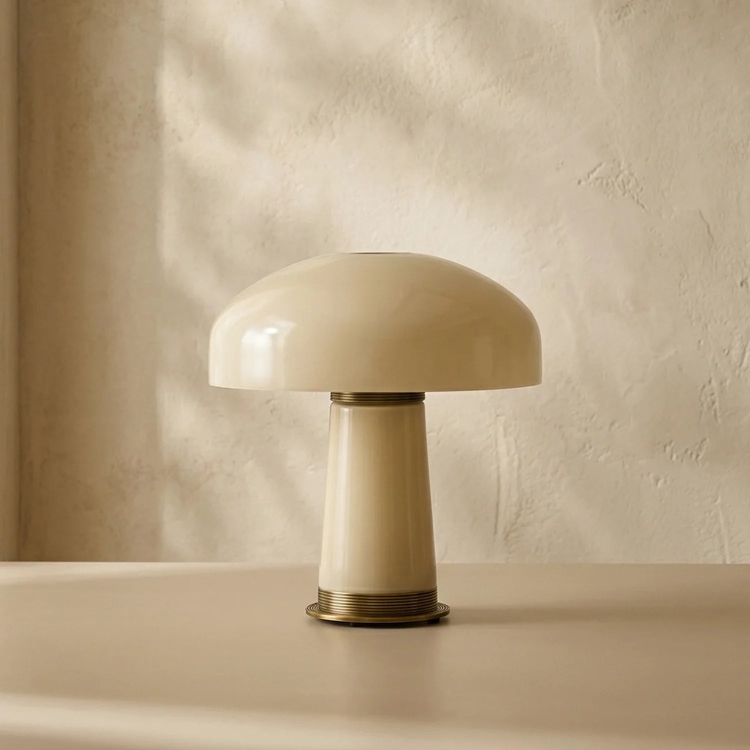 Glass Mushroom Dome Table Lamp