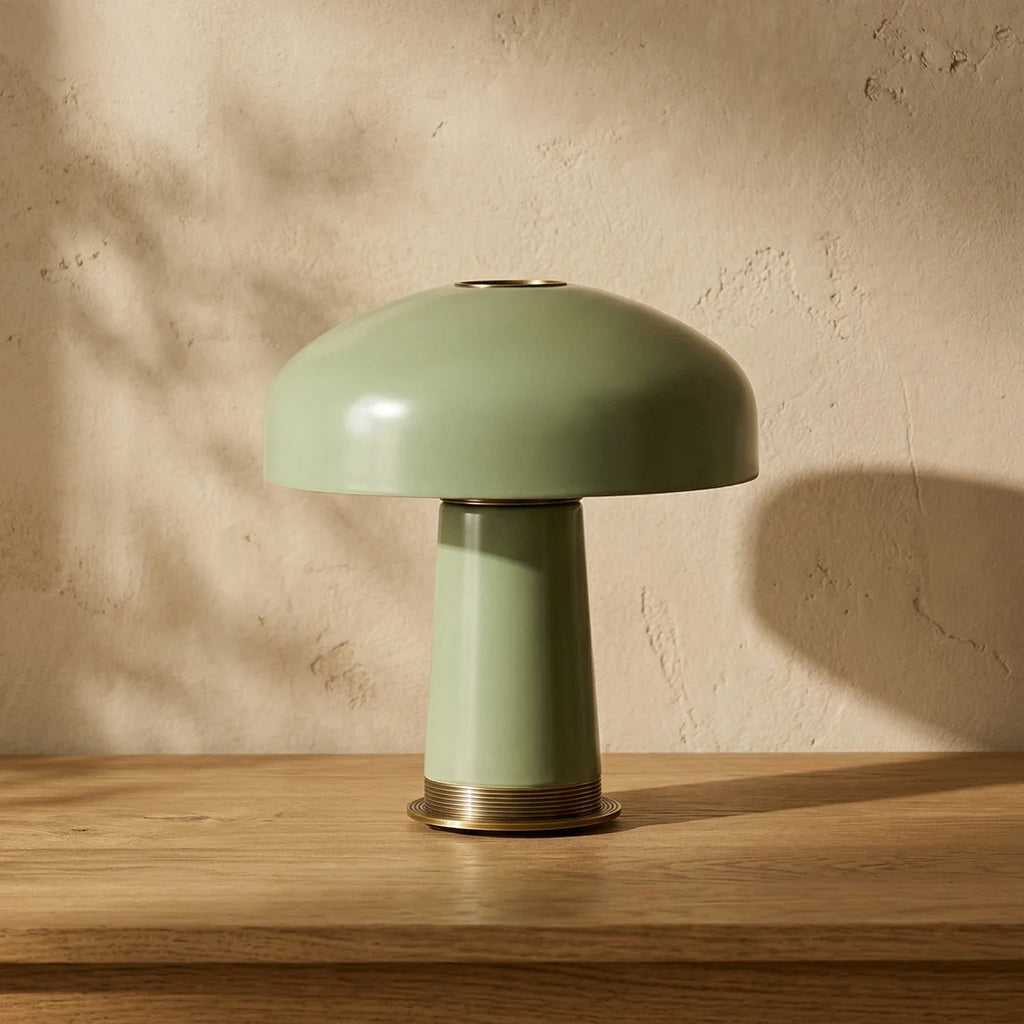 Glass Mushroom Dome Table Lamp