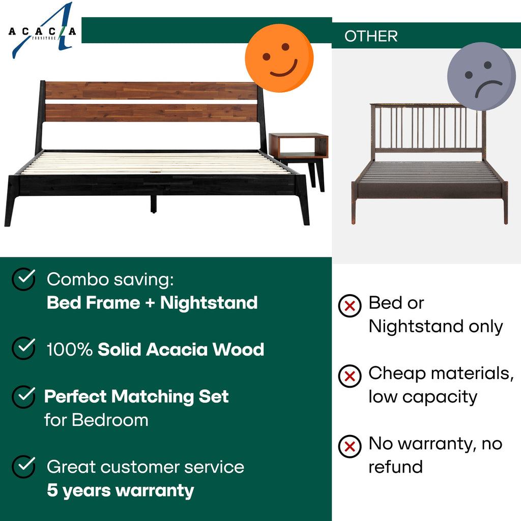 Callisto Solid Wood Bed Frame