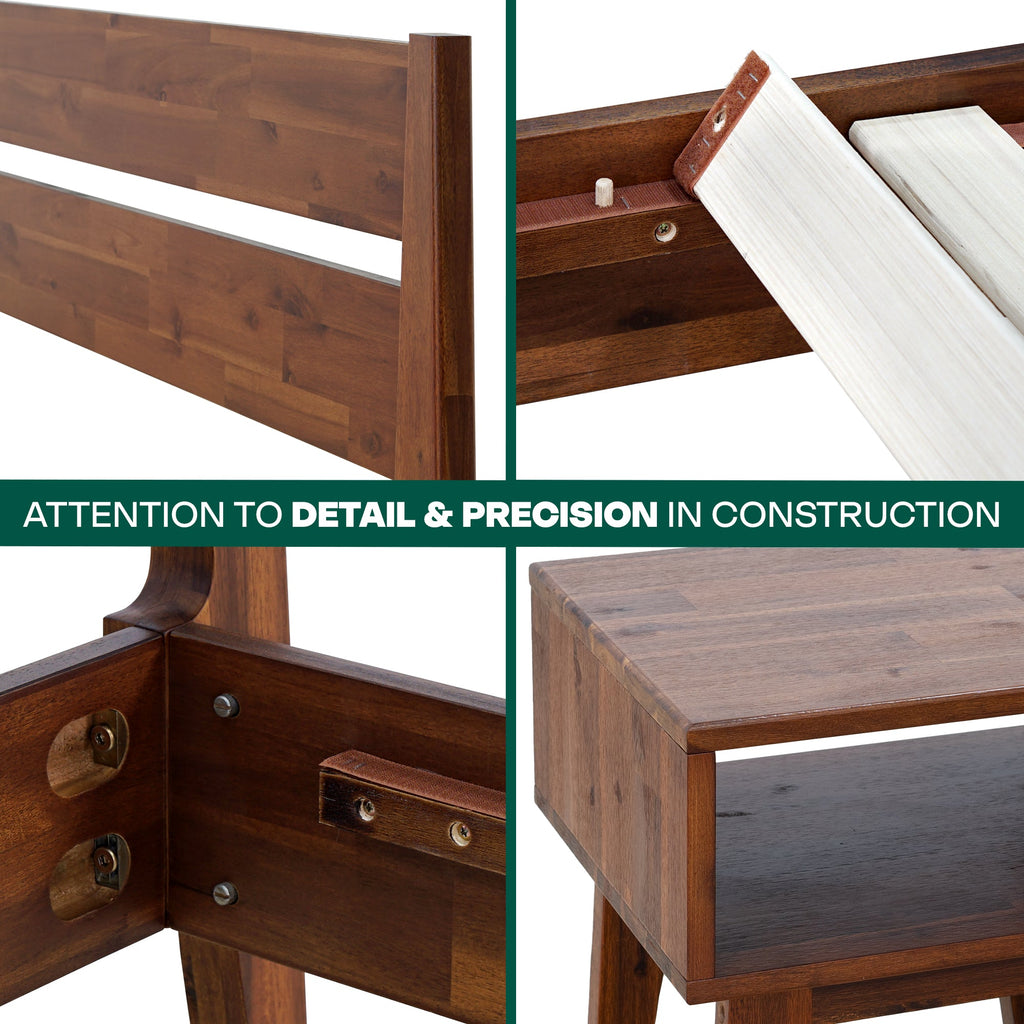 Callisto Solid Wood Bed Frame