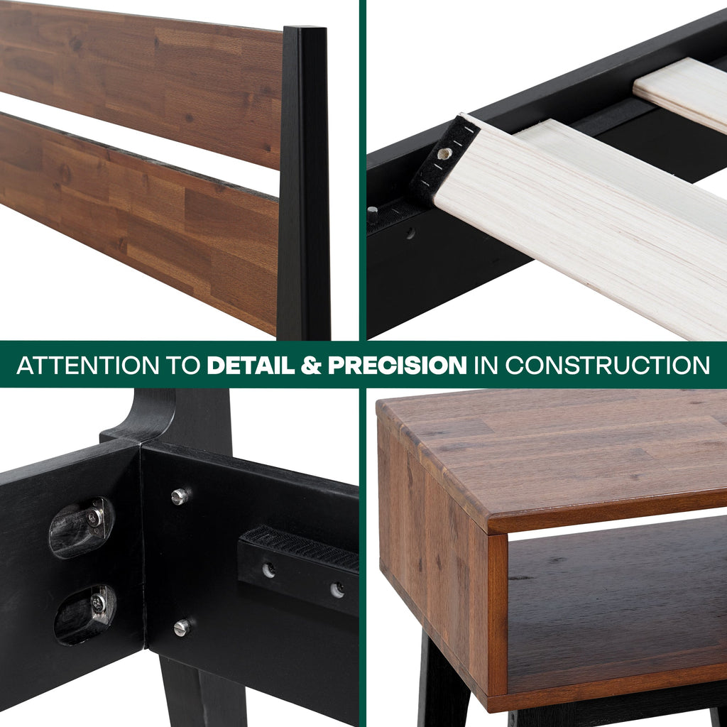 Callisto Solid Wood Bed Frame