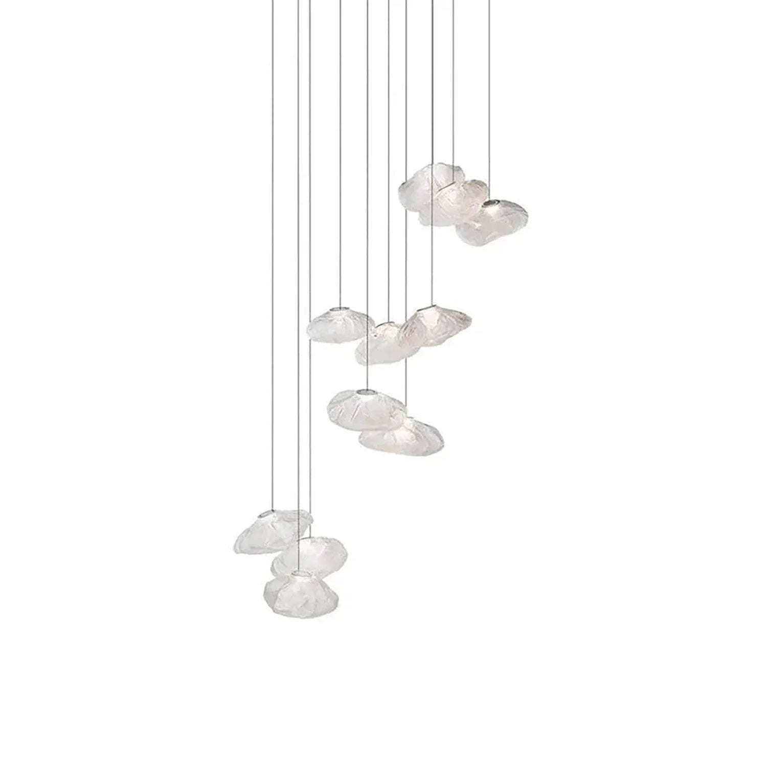 Halo Round Faceted Glass Chandelier