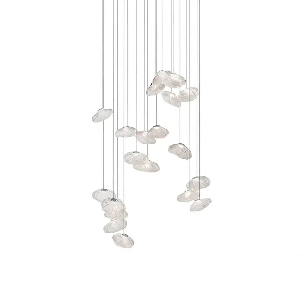 Halo Round Faceted Glass Chandelier