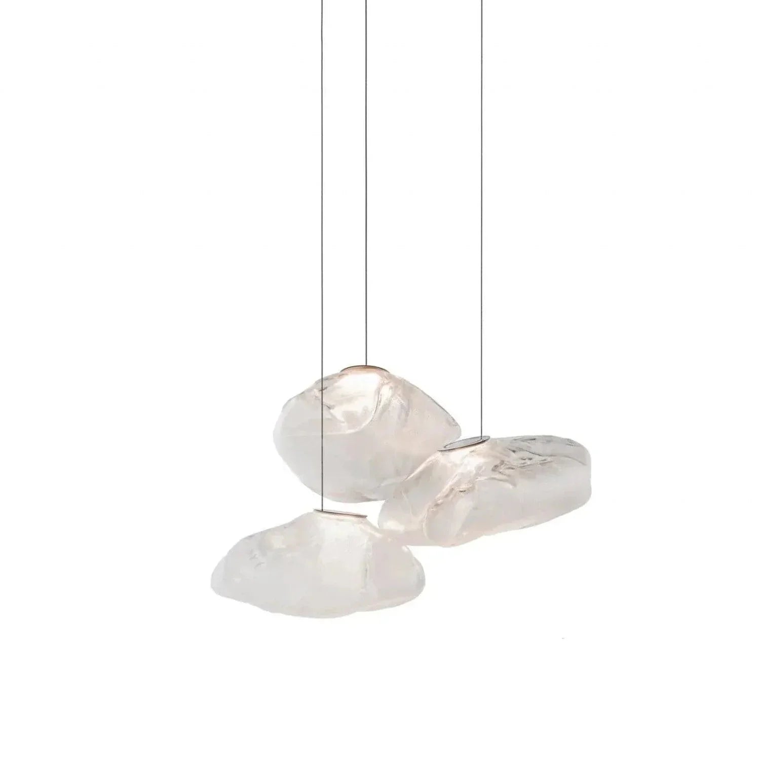 Halo Round Faceted Glass Chandelier