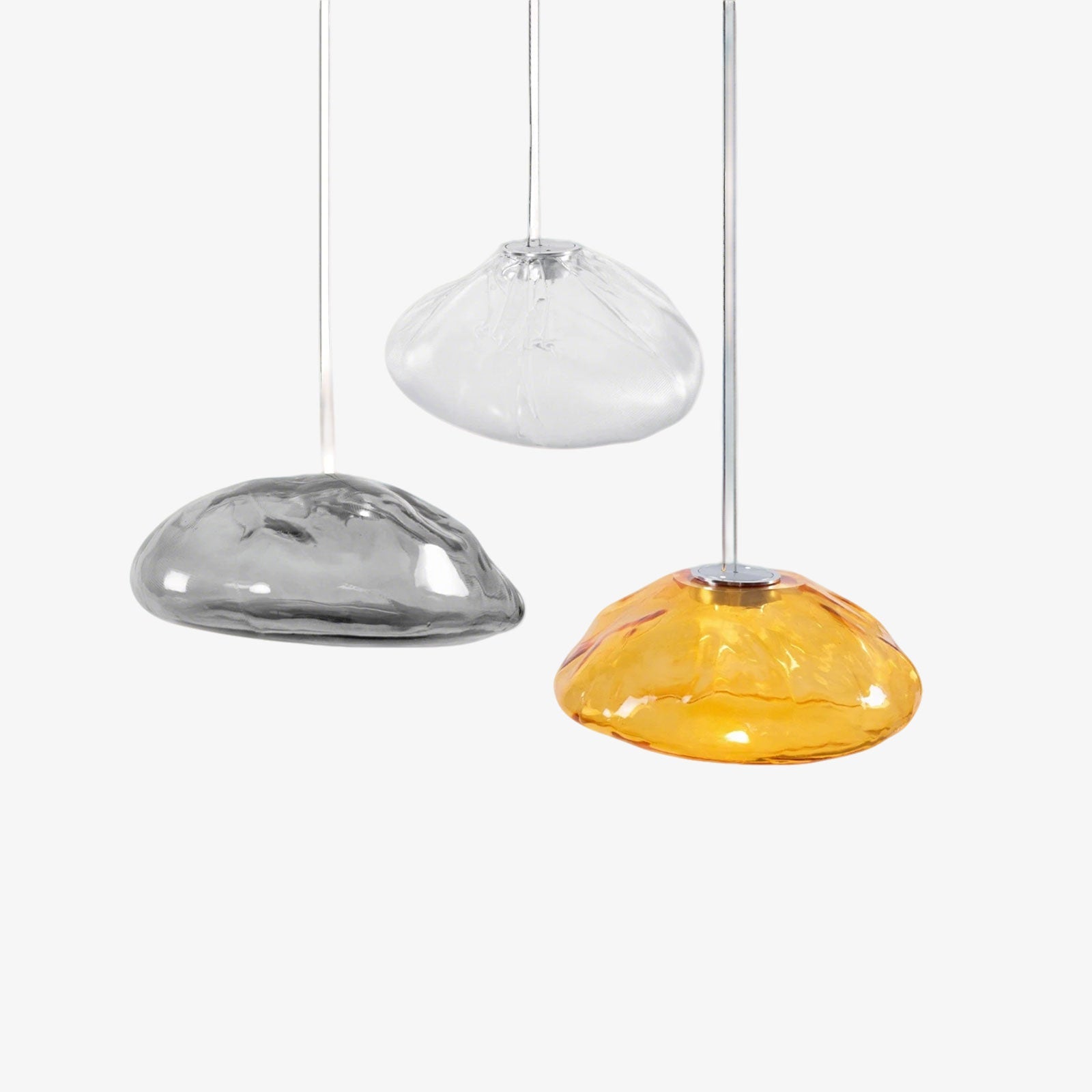Halo Round Faceted Glass Chandelier