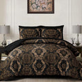 King Size  7 Piece Black Comforter Set