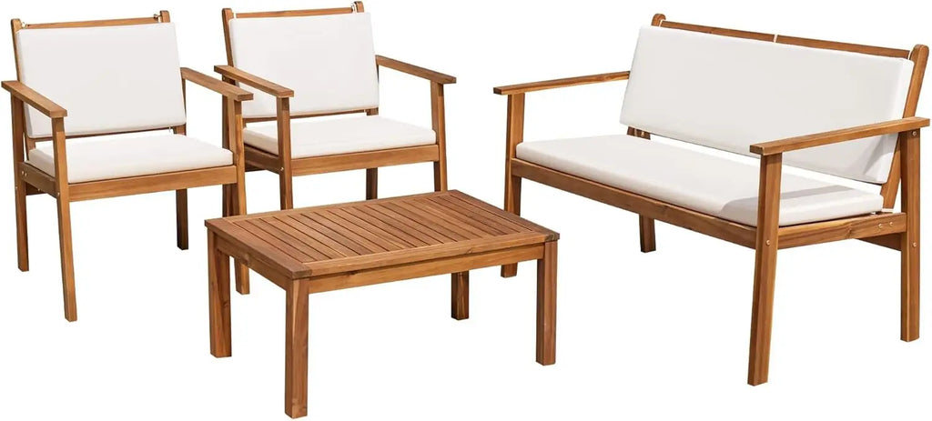 3 Piece Acacia Wood Patio Furniture