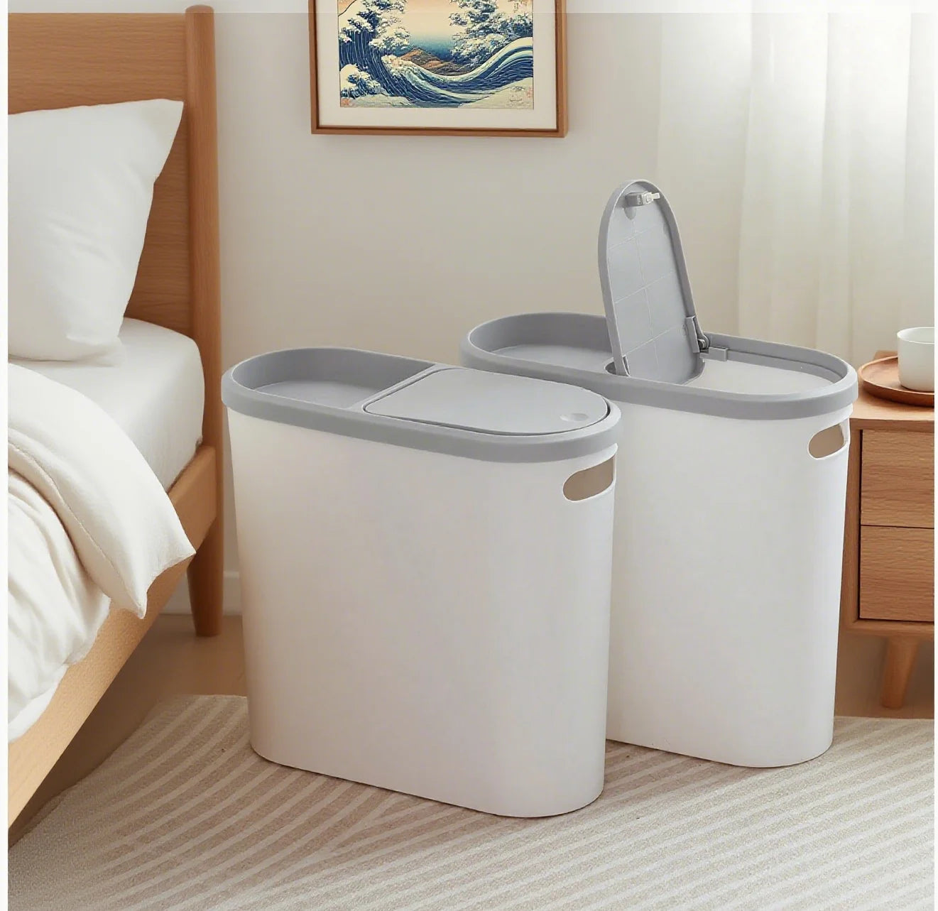The simple design style trash can