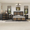 4 Piece Queen size Platform Bed Bedroom Set