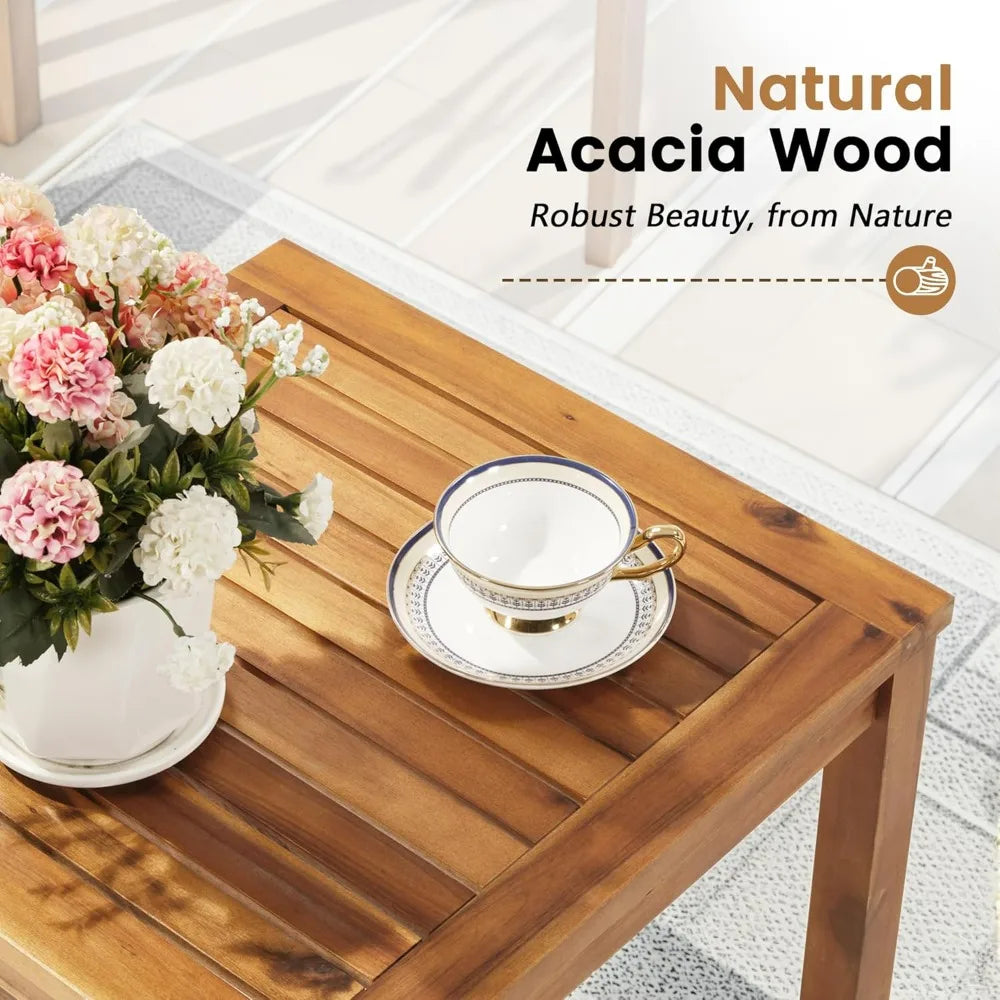3 Piece Acacia Wood Patio Furniture