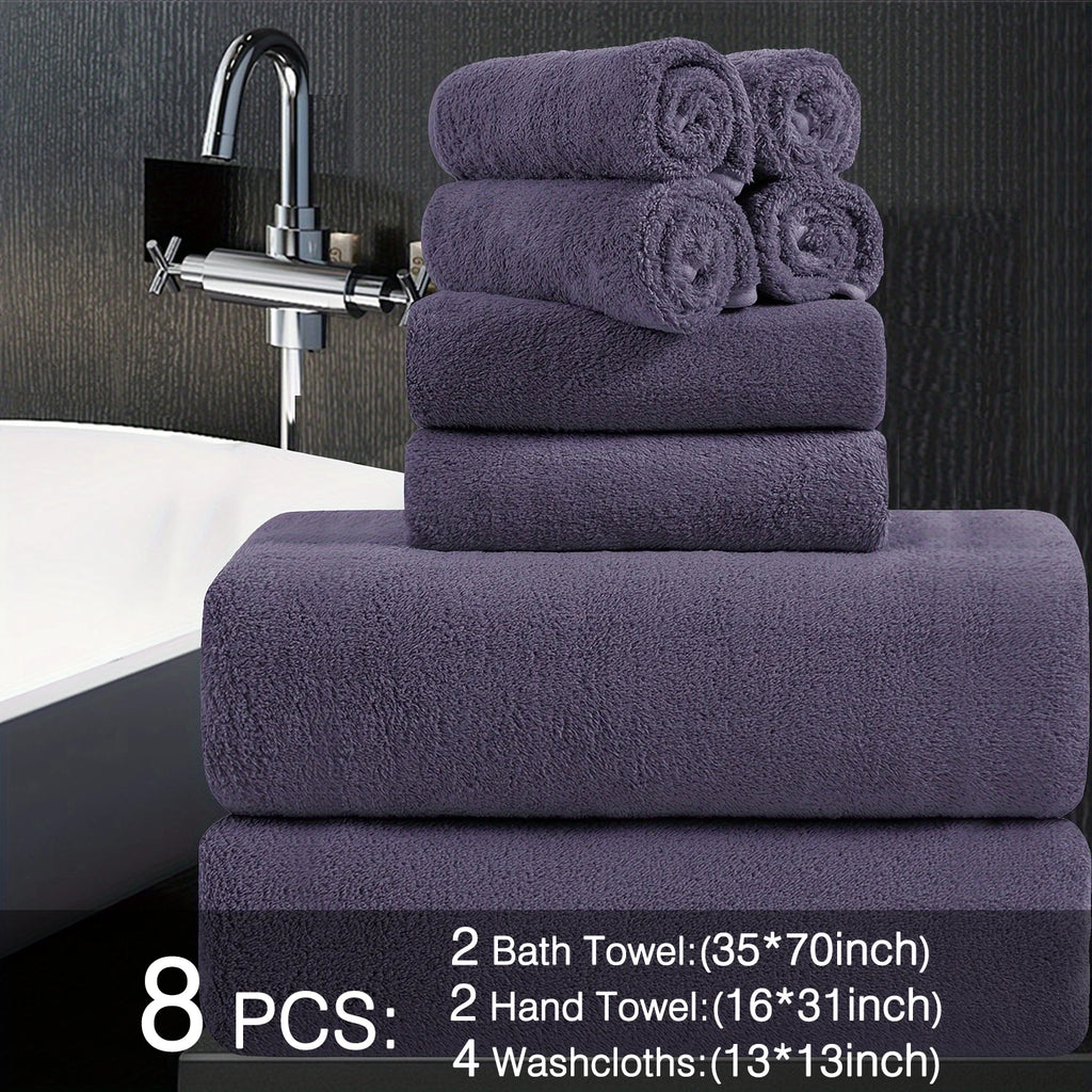 8pcs Oversized Bath Towels Set 35" x 70"
