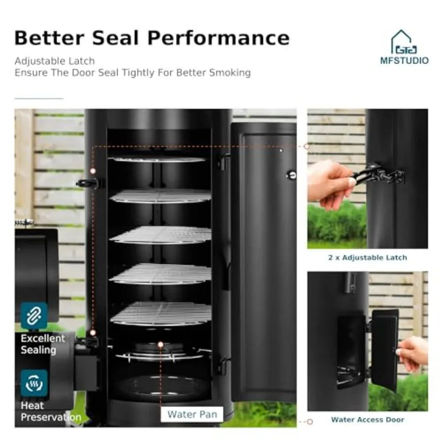 Vertical Offset Smoker Grill Barrel Combo