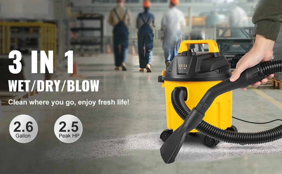 SucceBuy Wet Dry Vac 2.6 Gallon
