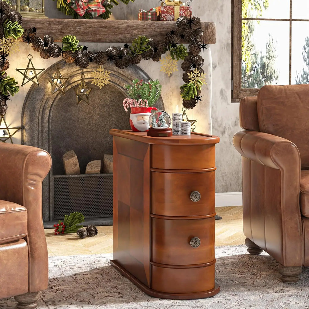 Wood End Table Set of 2