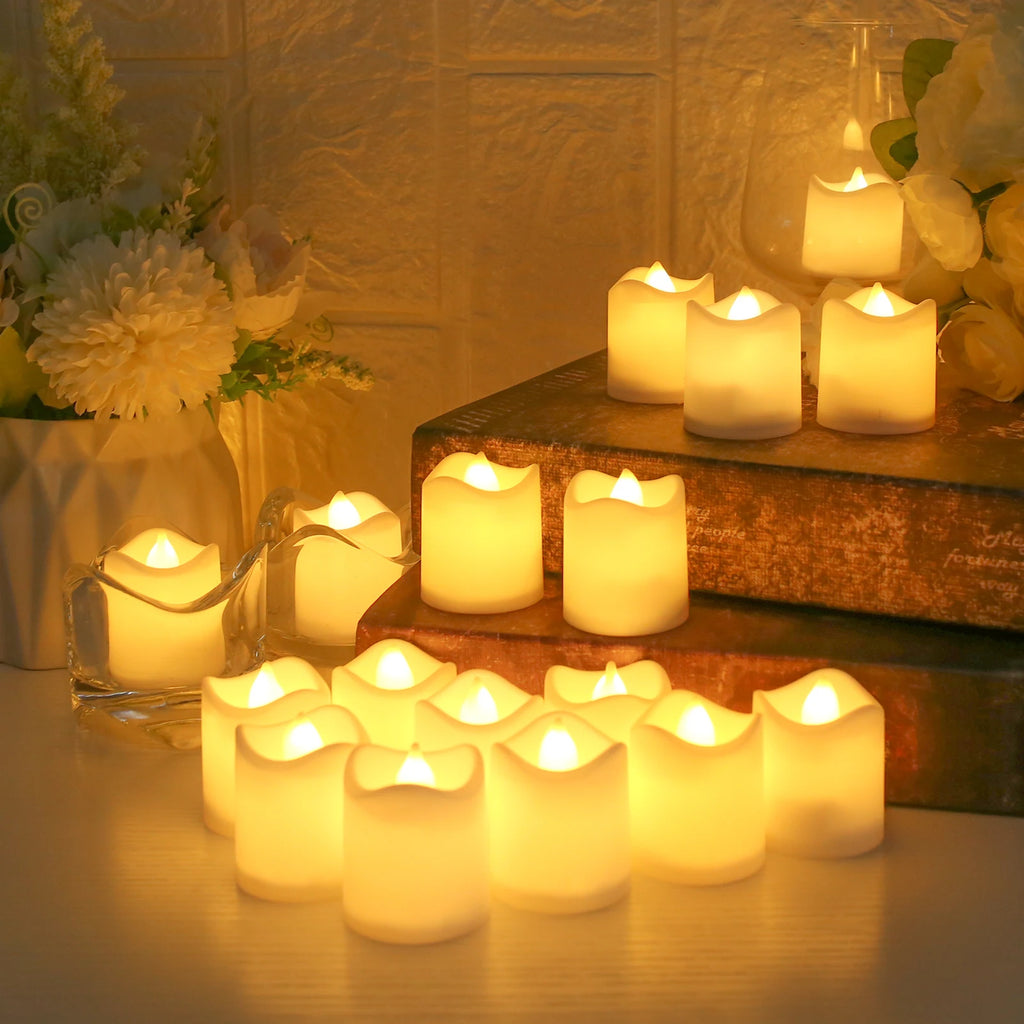 Flameless LED Votive Candles Set 100+Hour Lasting