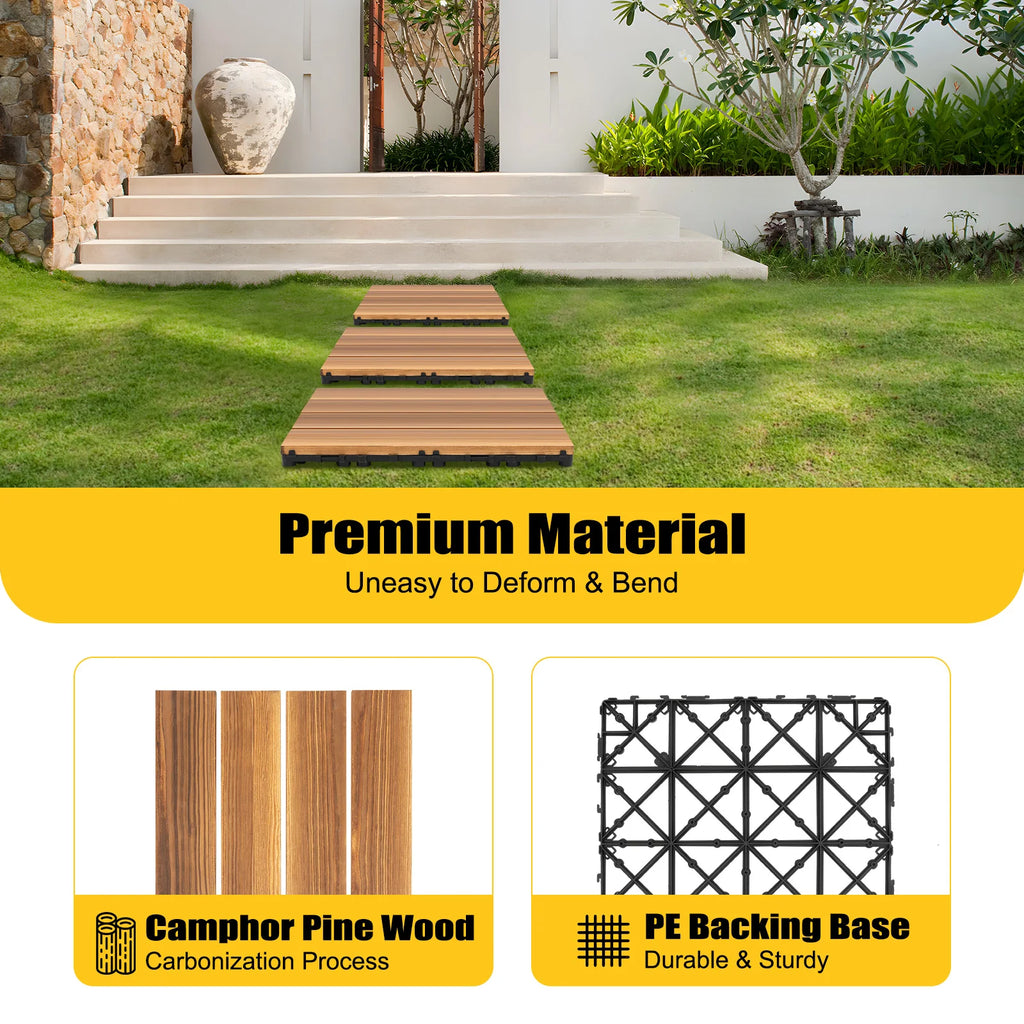 36PCS Patio Deck Tiles 12*12in