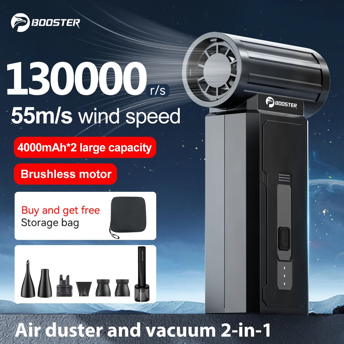 BOOSTER W01 Mini Turbo Fan 100,000 RPM