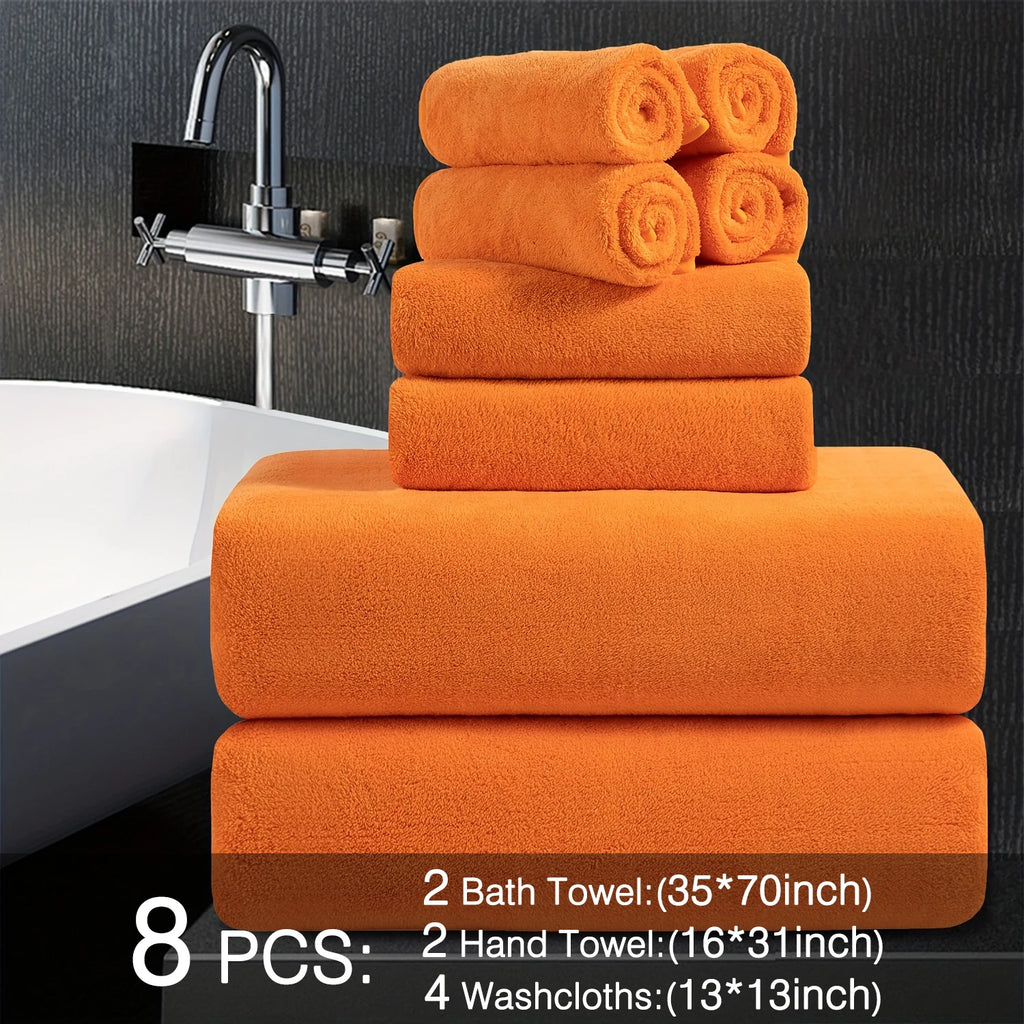 8pcs Oversized Bath Towels Set 35" x 70"