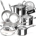 11-PC Stainless Steel Induction Cookware Set
