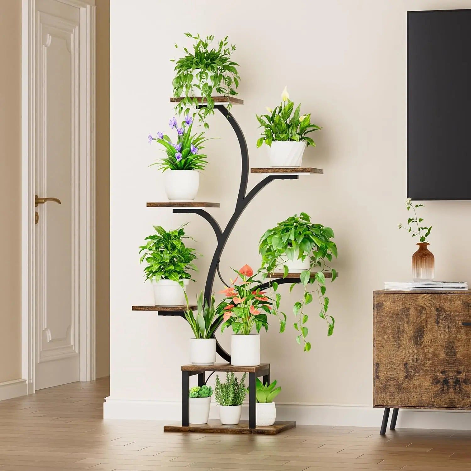 7-Tier Indoor Plant Stand with Grow Lights