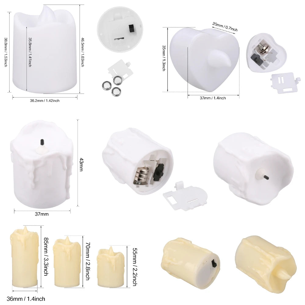 Flameless LED Votive Candles Set 100+Hour Lasting