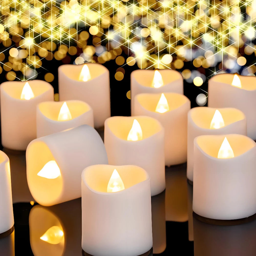 Flameless LED Votive Candles Set 100+Hour Lasting