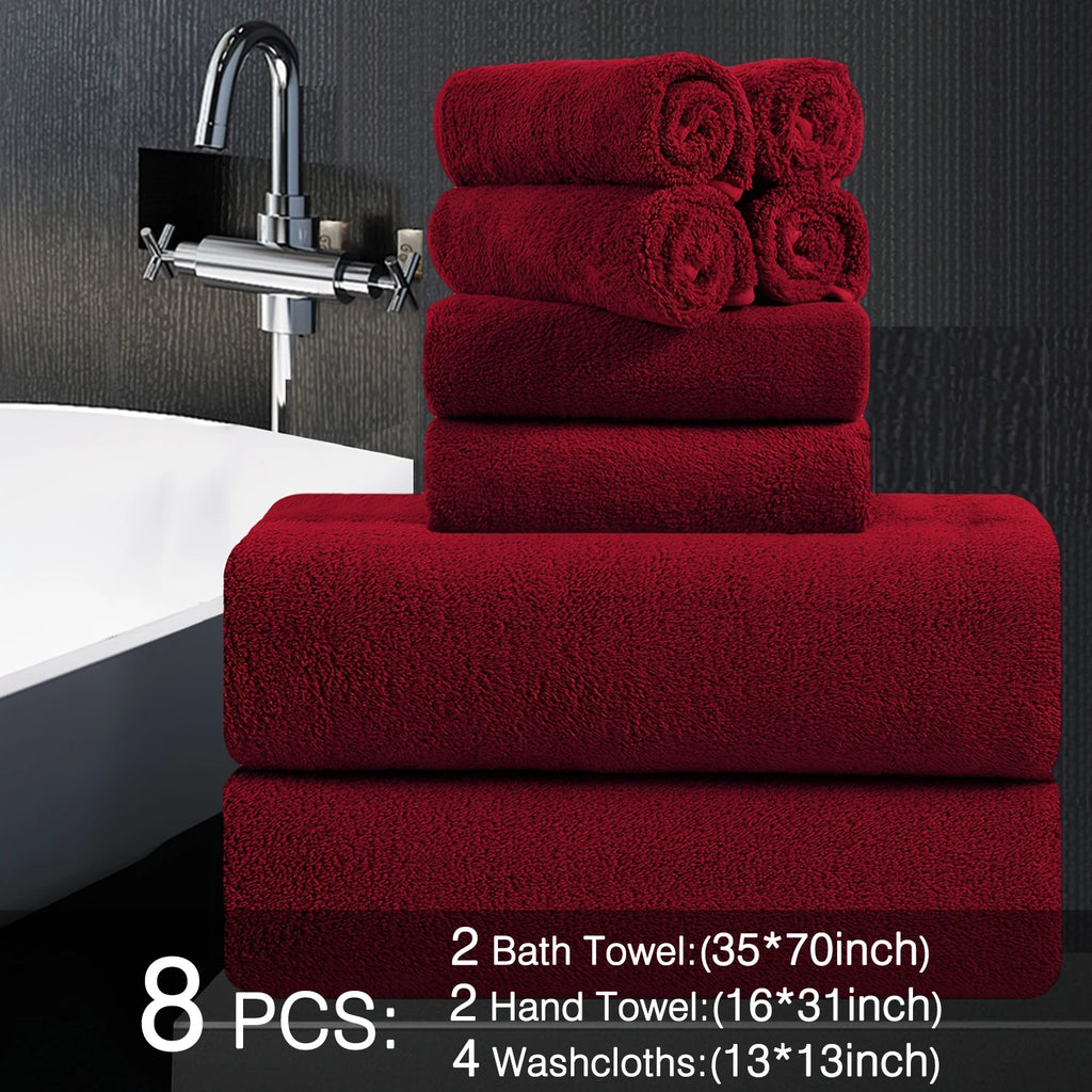 8pcs Oversized Bath Towels Set 35" x 70"