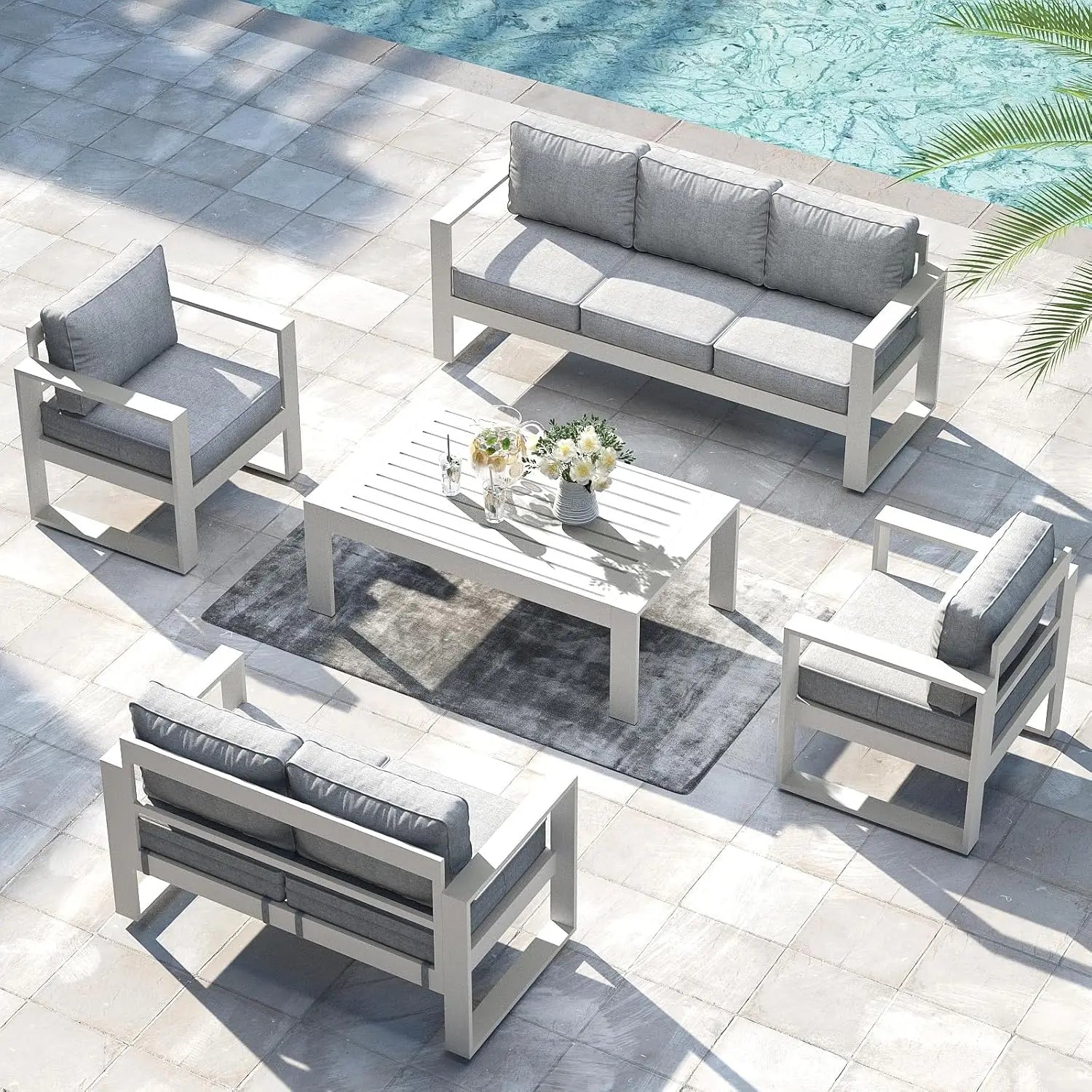 Aluminum Outdoor Patio Set, Washable