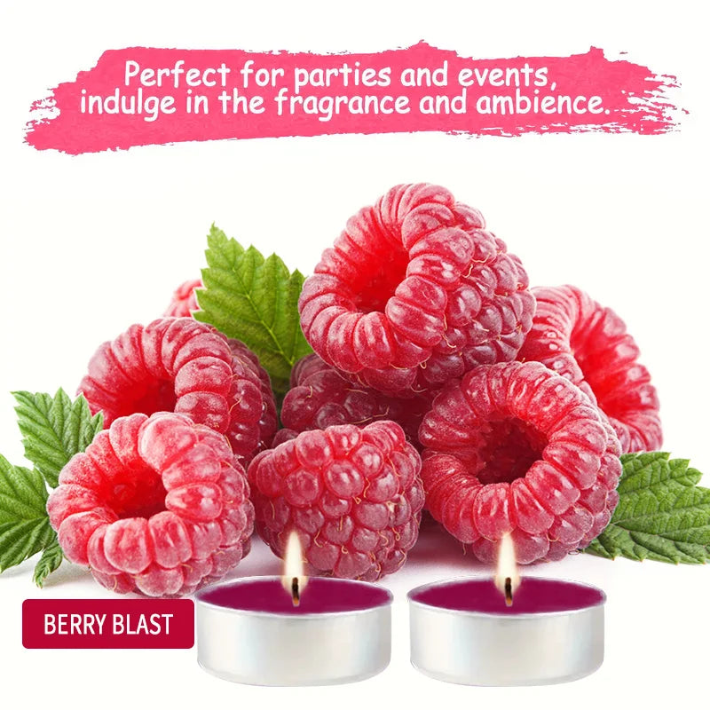 Air Fusion 100 Count Tea Lights Candles Burgundy Berry Blast Scented 2.5 Hours Smoke-free Drip-free And Long-lasting Aromatherap