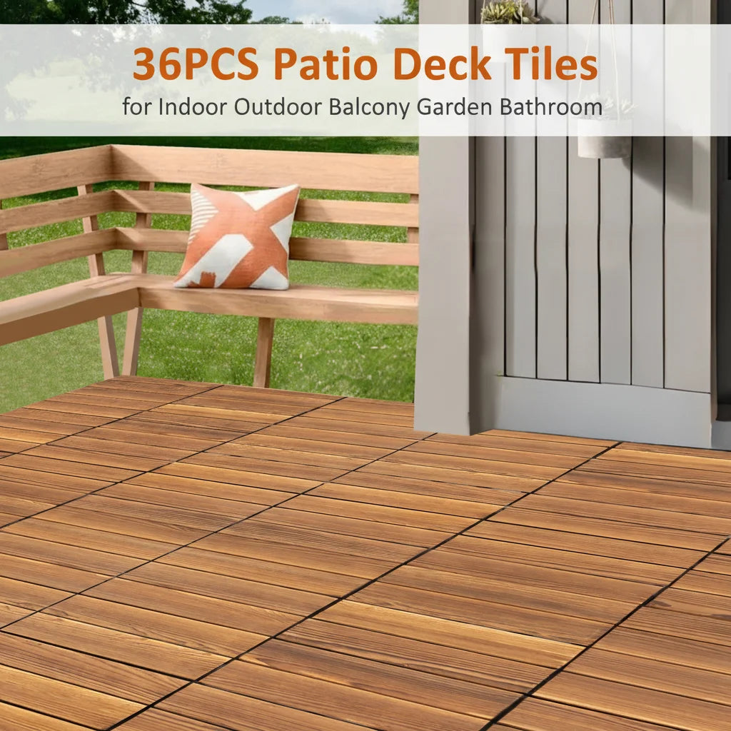 36PCS Patio Deck Tiles 12*12in