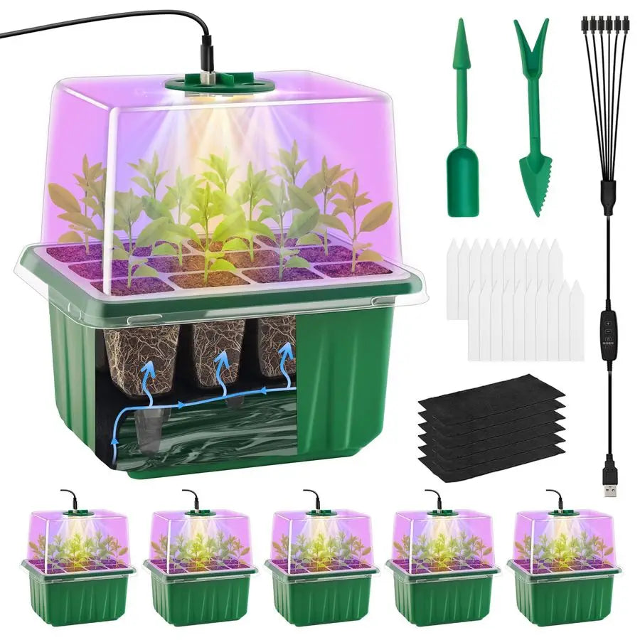 Seed Starter Tray with Timed Grow Light