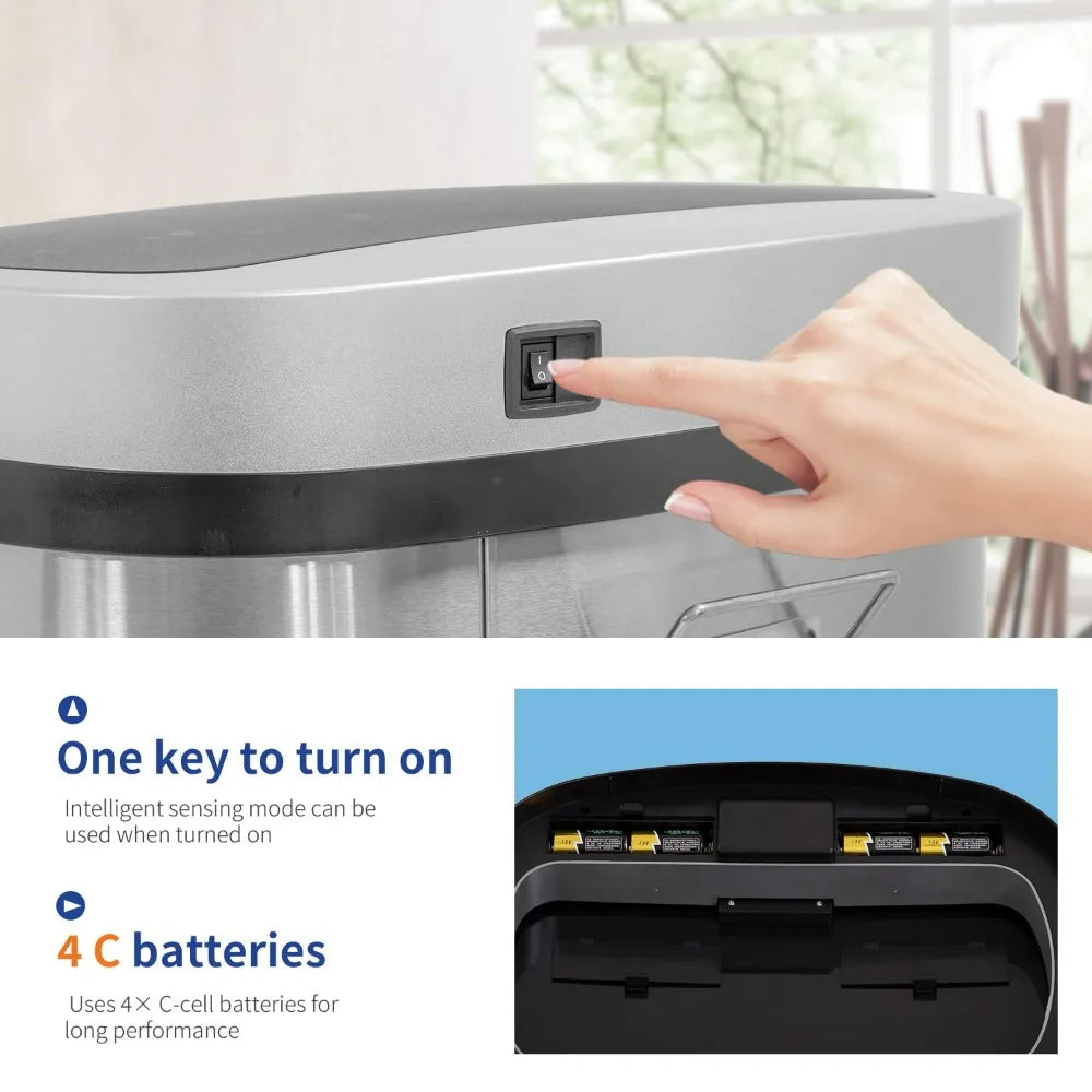 13 Gallon Automatic Touchless Garbage Can