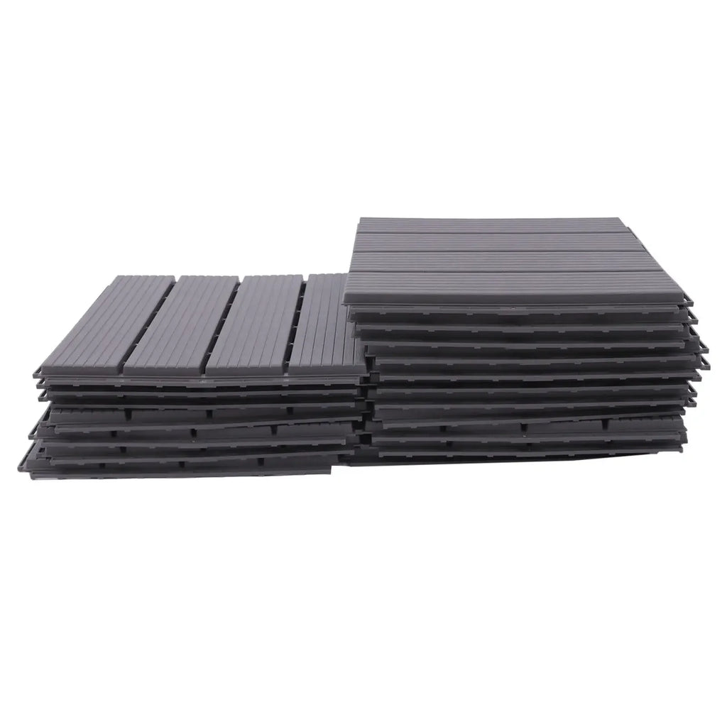 22 Pack Outdoor Patio Deck, Deck Flooring Tile Garden Balconies Flooring Interlocking Decking Tile, 12*12 In